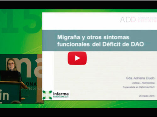 Conferencia “Migraña y otros síntomas funcionales del Déficit de DAO en INFARMA 2015 el miércoles 25 de marzo.