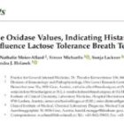 Los valores de la Diamino Oxidasa sérica, que indican la intolerancia a la histamina, influyen en los resultados de la prueba de aliento de la tolerancia a la lactosa