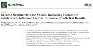 Los valores de la Diamino Oxidasa sérica, que indican la intolerancia a la histamina, influyen en los resultados de la prueba de aliento de la tolerancia a la lactosa
